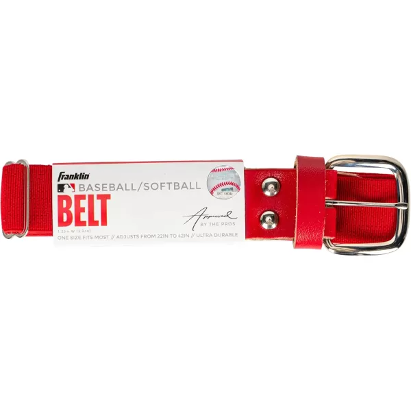 Franklin Sports Youth Boys  Girls Adjustable Belts for Baseball  Softball Pants22 to 48quot WaistRed