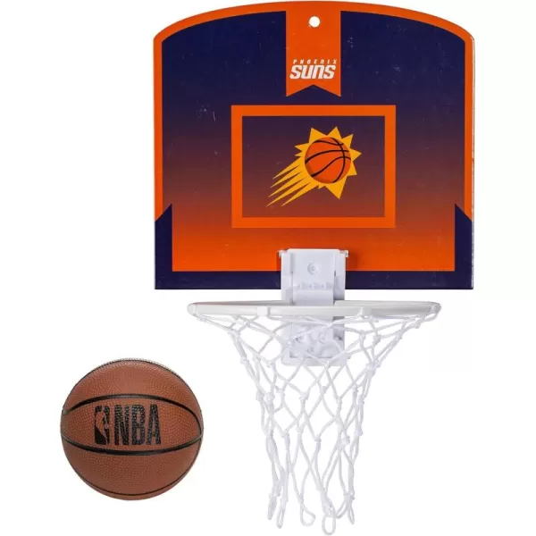 Franklin Sports NBA Mini Over the Door Basketball Hoop  Kids Indoor Mini Basketball Hoop with Basketball  NBA Fan Shop Mini Hoop for Bedroom  Office  Over the Door Mini Hoop SetPhoenix Suns