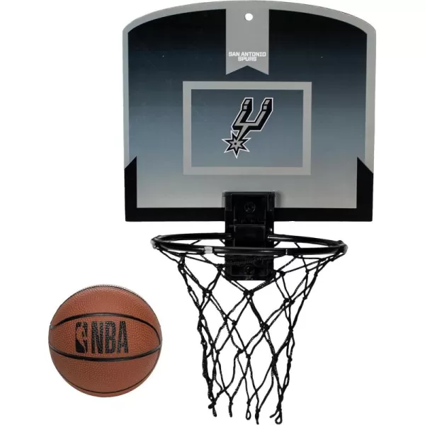 Franklin Sports NBA Mini Over the Door Basketball Hoop  Kids Indoor Mini Basketball Hoop with Basketball  NBA Fan Shop Mini Hoop for Bedroom  Office  Over the Door Mini Hoop SetSan Antonio Spurs