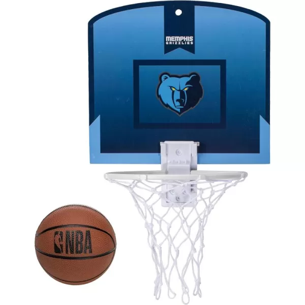 Franklin Sports NBA Mini Over the Door Basketball Hoop  Kids Indoor Mini Basketball Hoop with Basketball  NBA Fan Shop Mini Hoop for Bedroom  Office  Over the Door Mini Hoop SetMemphis Grizzlies