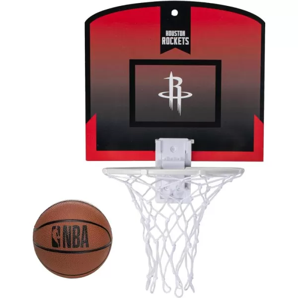 Franklin Sports NBA Mini Over the Door Basketball Hoop  Kids Indoor Mini Basketball Hoop with Basketball  NBA Fan Shop Mini Hoop for Bedroom  Office  Over the Door Mini Hoop SetHouston Rockets