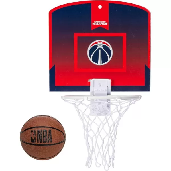 Franklin Sports NBA Mini Over the Door Basketball Hoop  Kids Indoor Mini Basketball Hoop with Basketball  NBA Fan Shop Mini Hoop for Bedroom  Office  Over the Door Mini Hoop SetWashington Wizards