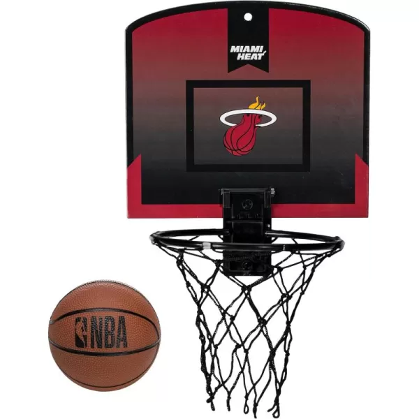 Franklin Sports NBA Mini Over the Door Basketball Hoop  Kids Indoor Mini Basketball Hoop with Basketball  NBA Fan Shop Mini Hoop for Bedroom  Office  Over the Door Mini Hoop SetMiami Heat