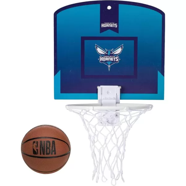 Franklin Sports NBA Mini Over the Door Basketball Hoop  Kids Indoor Mini Basketball Hoop with Basketball  NBA Fan Shop Mini Hoop for Bedroom  Office  Over the Door Mini Hoop SetCharlotte Hornets