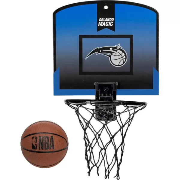 Franklin Sports NBA Mini Over the Door Basketball Hoop  Kids Indoor Mini Basketball Hoop with Basketball  NBA Fan Shop Mini Hoop for Bedroom  Office  Over the Door Mini Hoop SetOrlando Magic