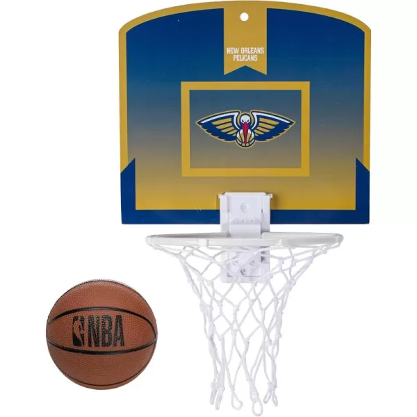 Franklin Sports NBA Mini Over the Door Basketball Hoop  Kids Indoor Mini Basketball Hoop with Basketball  NBA Fan Shop Mini Hoop for Bedroom  Office  Over the Door Mini Hoop SetNew Orleans Pelicans
