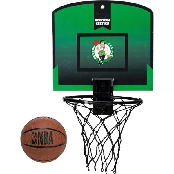 Franklin Sports NBA Mini Over the Door Basketball Hoop  Kids Indoor Mini Basketball Hoop with Basketball  NBA Fan Shop Mini Hoop for Bedroom  Office  Over the Door Mini Hoop SetBoston Celtics