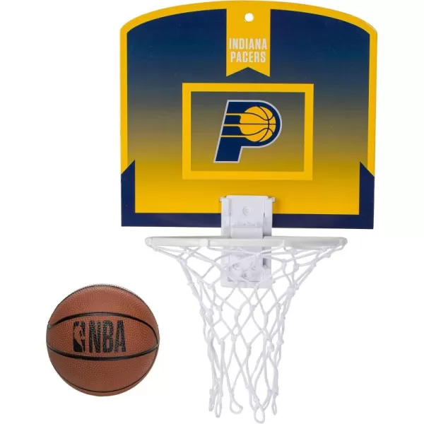 Franklin Sports NBA Mini Over the Door Basketball Hoop  Kids Indoor Mini Basketball Hoop with Basketball  NBA Fan Shop Mini Hoop for Bedroom  Office  Over the Door Mini Hoop SetIndiana Pacers
