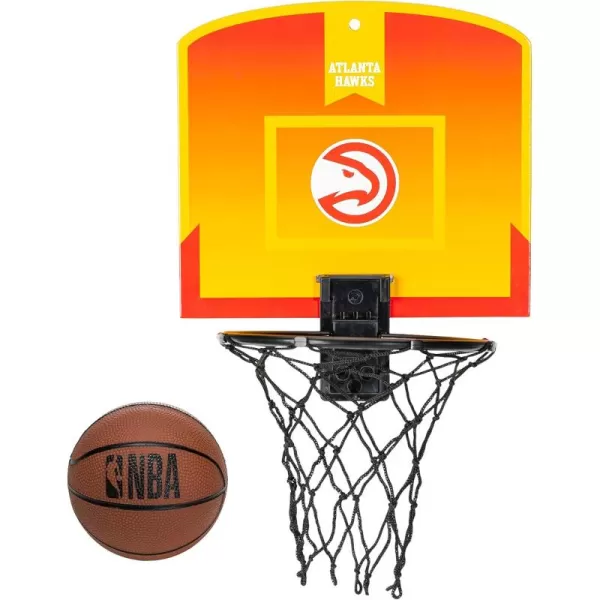 Franklin Sports NBA Mini Over the Door Basketball Hoop  Kids Indoor Mini Basketball Hoop with Basketball  NBA Fan Shop Mini Hoop for Bedroom  Office  Over the Door Mini Hoop SetAtlanta Hawks