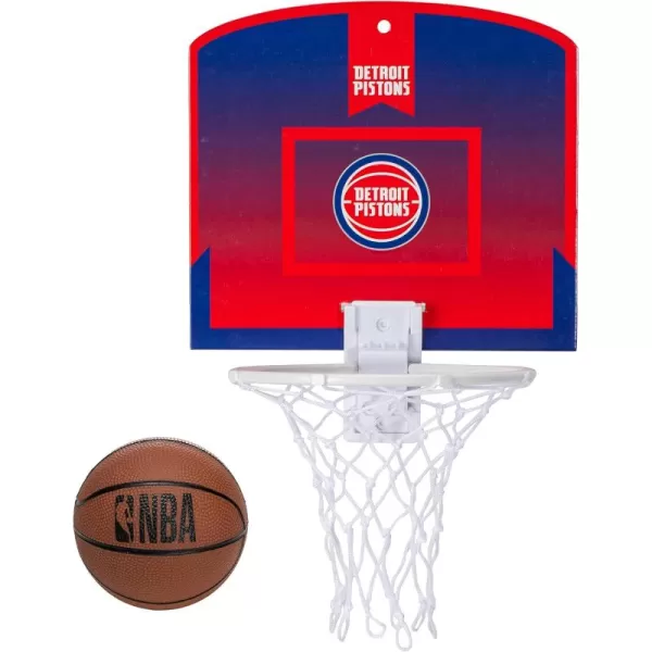 Franklin Sports NBA Mini Over the Door Basketball Hoop  Kids Indoor Mini Basketball Hoop with Basketball  NBA Fan Shop Mini Hoop for Bedroom  Office  Over the Door Mini Hoop SetDetroit Pistons