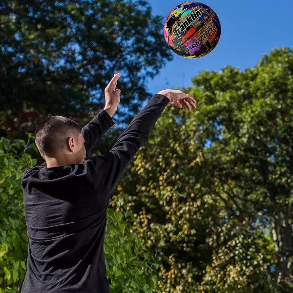Franklin Sports Hard Court Basketball  Official Size Basketball  Indoor  Outdoor Street Basketball  295quot Rubber Basketball  Air Pump Included