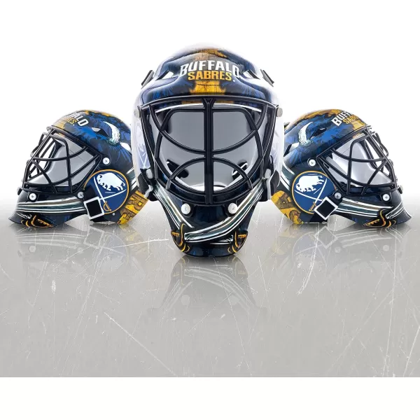 Franklin Sports NHL Team Logo Mini Hockey Goalie Mask with Case  Collectible Goalie Mask with Official NHL Logos and ColorsBuffalo Sabres