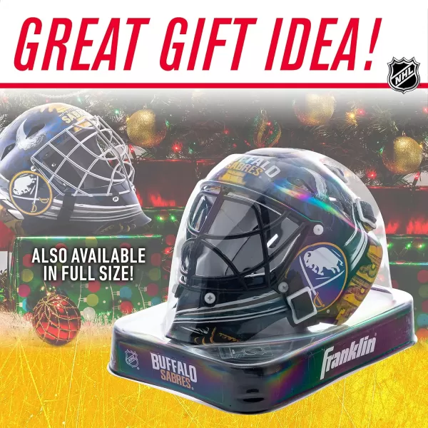 Franklin Sports NHL Team Logo Mini Hockey Goalie Mask with Case  Collectible Goalie Mask with Official NHL Logos and ColorsBuffalo Sabres