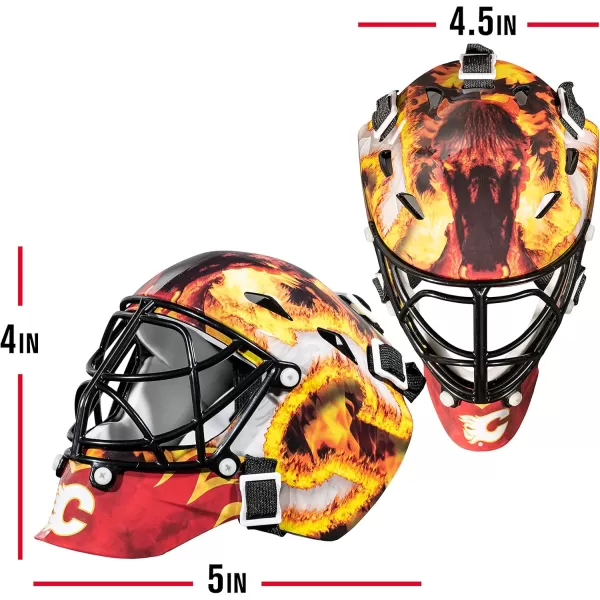 Franklin Sports NHL Team Logo Mini Hockey Goalie Mask with Case  Collectible Goalie Mask with Official NHL Logos and ColorsCalgary Flames