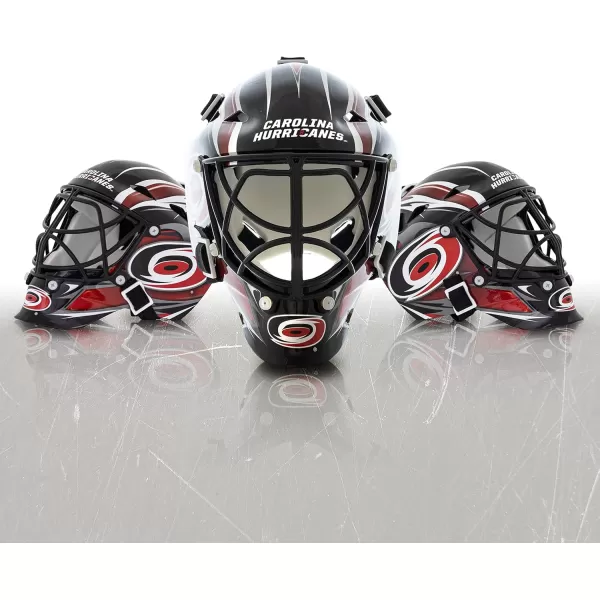Franklin Sports NHL Team Logo Mini Hockey Goalie Mask with Case  Collectible Goalie Mask with Official NHL Logos and ColorsCarolina Hurricanes