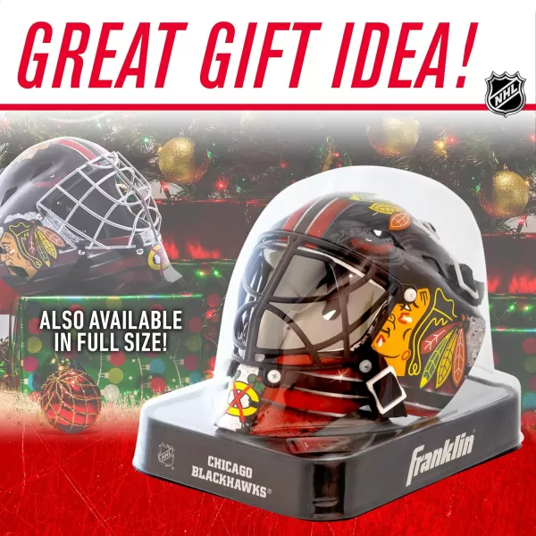 Franklin Sports NHL Team Logo Mini Hockey Goalie Mask with Case  Collectible Goalie Mask with Official NHL Logos and ColorsChicago Blackhawks