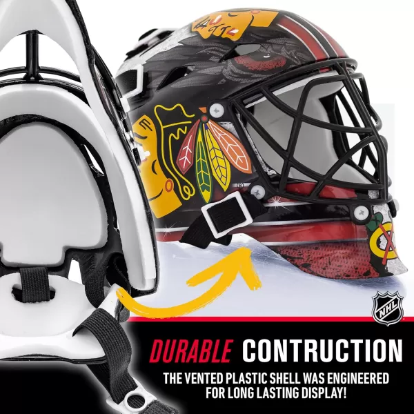 Franklin Sports NHL Team Logo Mini Hockey Goalie Mask with Case  Collectible Goalie Mask with Official NHL Logos and ColorsChicago Blackhawks