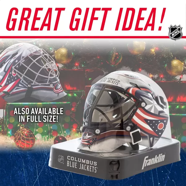 Franklin Sports NHL Team Logo Mini Hockey Goalie Mask with Case  Collectible Goalie Mask with Official NHL Logos and ColorsColumbus Blue Jackets