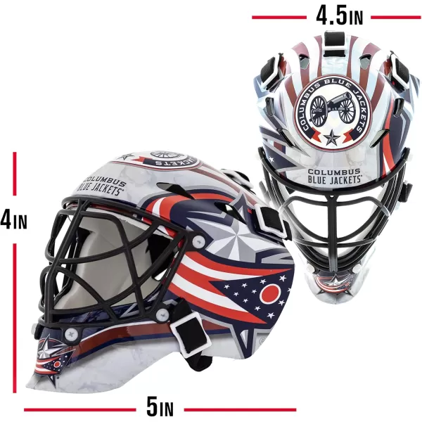 Franklin Sports NHL Team Logo Mini Hockey Goalie Mask with Case  Collectible Goalie Mask with Official NHL Logos and ColorsColumbus Blue Jackets
