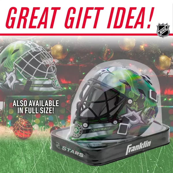Franklin Sports NHL Team Logo Mini Hockey Goalie Mask with Case  Collectible Goalie Mask with Official NHL Logos and ColorsDallas Stars