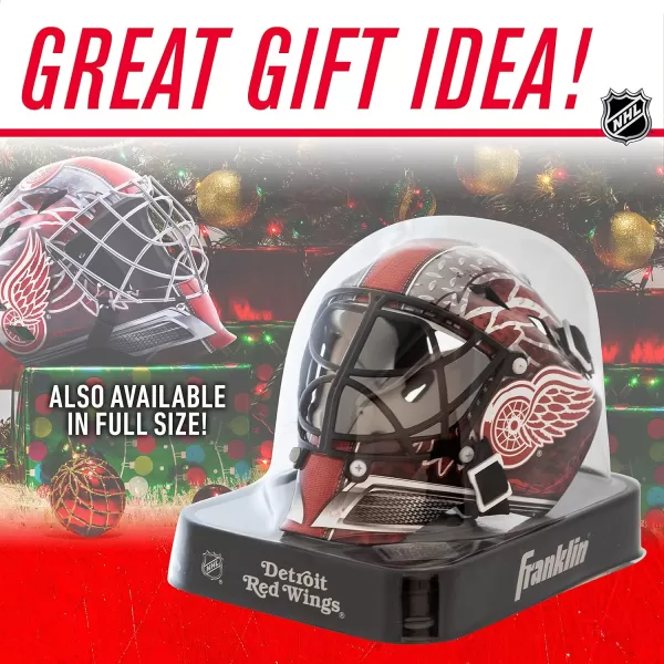 Franklin Sports NHL Team Logo Mini Hockey Goalie Mask with Case  Collectible Goalie Mask with Official NHL Logos and ColorsDetroit Red Wings