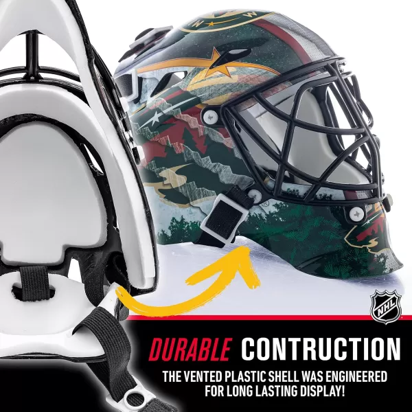 Franklin Sports NHL Team Logo Mini Hockey Goalie Mask with Case  Collectible Goalie Mask with Official NHL Logos and ColorsMinnesota Wild