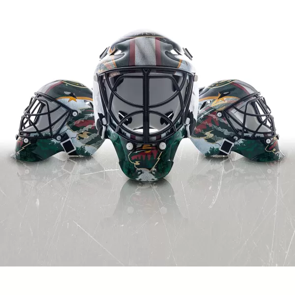 Franklin Sports NHL Team Logo Mini Hockey Goalie Mask with Case  Collectible Goalie Mask with Official NHL Logos and ColorsMinnesota Wild