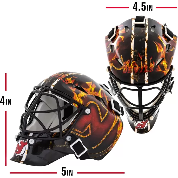 Franklin Sports NHL Team Logo Mini Hockey Goalie Mask with Case  Collectible Goalie Mask with Official NHL Logos and ColorsNew Jersey Devils