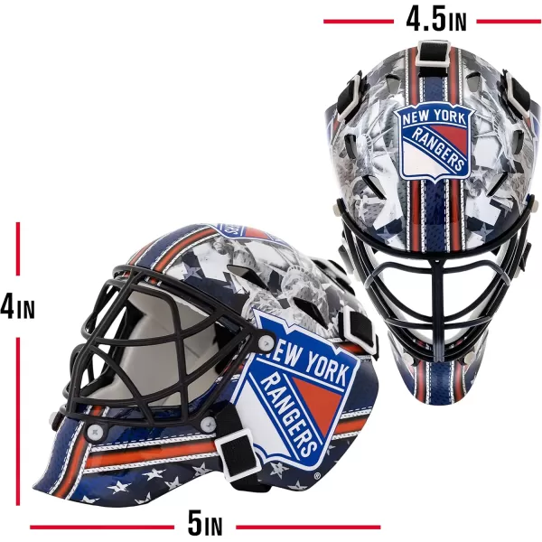 Franklin Sports NHL Team Logo Mini Hockey Goalie Mask with Case  Collectible Goalie Mask with Official NHL Logos and ColorsNew York Rangers