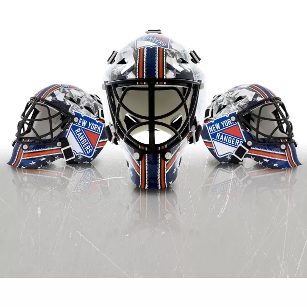 Franklin Sports NHL Team Logo Mini Hockey Goalie Mask with Case  Collectible Goalie Mask with Official NHL Logos and ColorsNew York Rangers