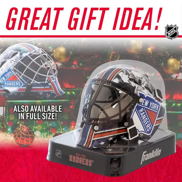 Franklin Sports NHL Team Logo Mini Hockey Goalie Mask with Case  Collectible Goalie Mask with Official NHL Logos and ColorsNew York Rangers