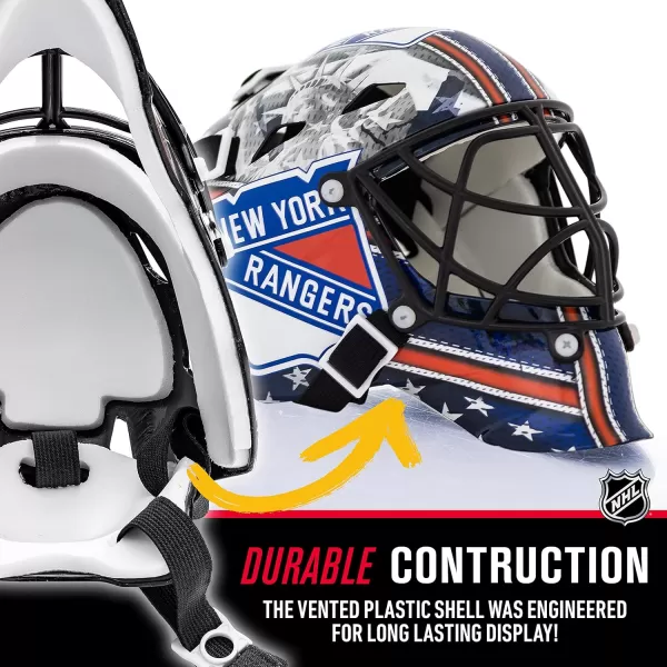 Franklin Sports NHL Team Logo Mini Hockey Goalie Mask with Case  Collectible Goalie Mask with Official NHL Logos and ColorsNew York Rangers