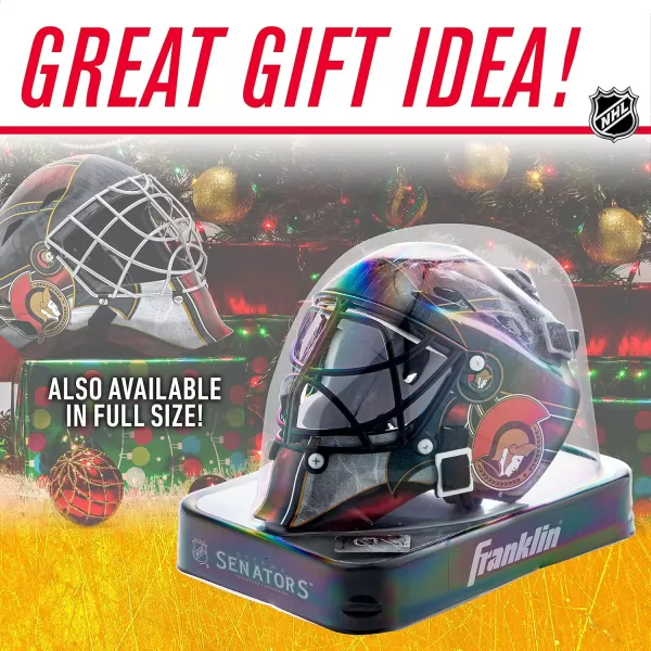 Franklin Sports NHL Team Logo Mini Hockey Goalie Mask with Case  Collectible Goalie Mask with Official NHL Logos and ColorsOttawa Senators