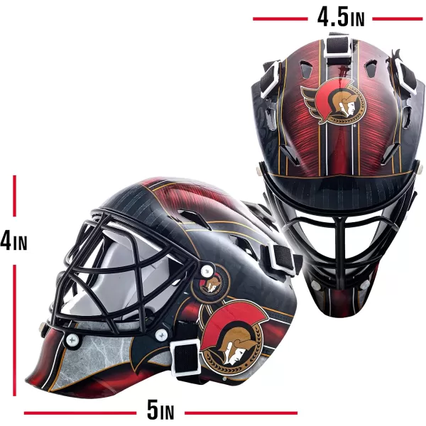 Franklin Sports NHL Team Logo Mini Hockey Goalie Mask with Case  Collectible Goalie Mask with Official NHL Logos and ColorsOttawa Senators