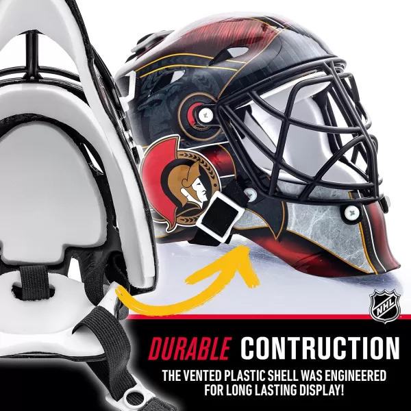 Franklin Sports NHL Team Logo Mini Hockey Goalie Mask with Case  Collectible Goalie Mask with Official NHL Logos and ColorsOttawa Senators