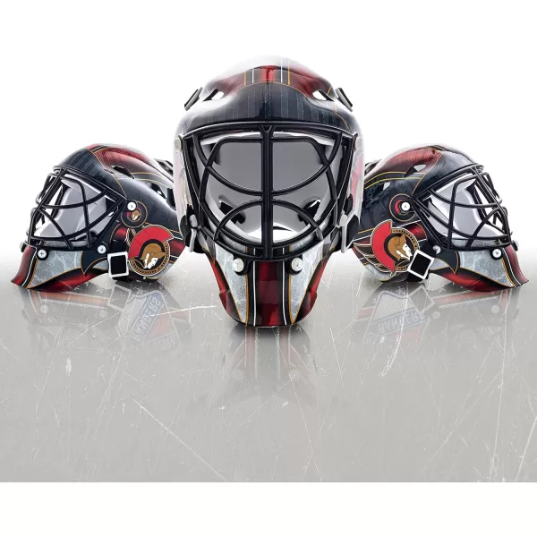 Franklin Sports NHL Team Logo Mini Hockey Goalie Mask with Case  Collectible Goalie Mask with Official NHL Logos and ColorsOttawa Senators