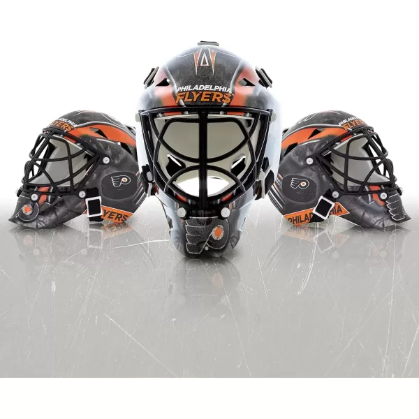 Franklin Sports NHL Team Logo Mini Hockey Goalie Mask with Case  Collectible Goalie Mask with Official NHL Logos and ColorsPhiladelphia Flyers