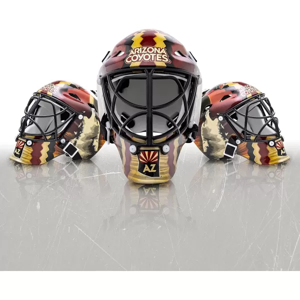 Franklin Sports NHL Team Logo Mini Hockey Goalie Mask with Case  Collectible Goalie Mask with Official NHL Logos and ColorsPhoenix Coyotes