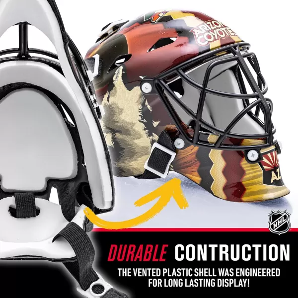 Franklin Sports NHL Team Logo Mini Hockey Goalie Mask with Case  Collectible Goalie Mask with Official NHL Logos and ColorsPhoenix Coyotes