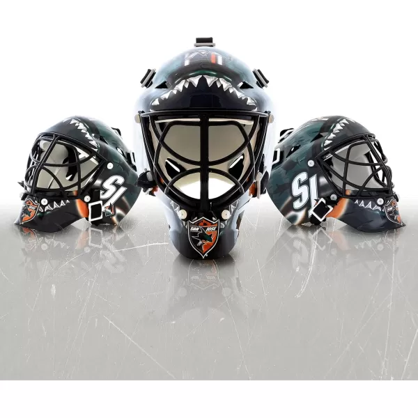 Franklin Sports NHL Team Logo Mini Hockey Goalie Mask with Case  Collectible Goalie Mask with Official NHL Logos and ColorsSan Jose Sharks