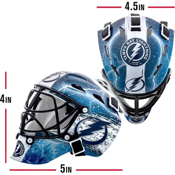 Franklin Sports NHL Team Logo Mini Hockey Goalie Mask with Case  Collectible Goalie Mask with Official NHL Logos and ColorsTampa Bay Lightning