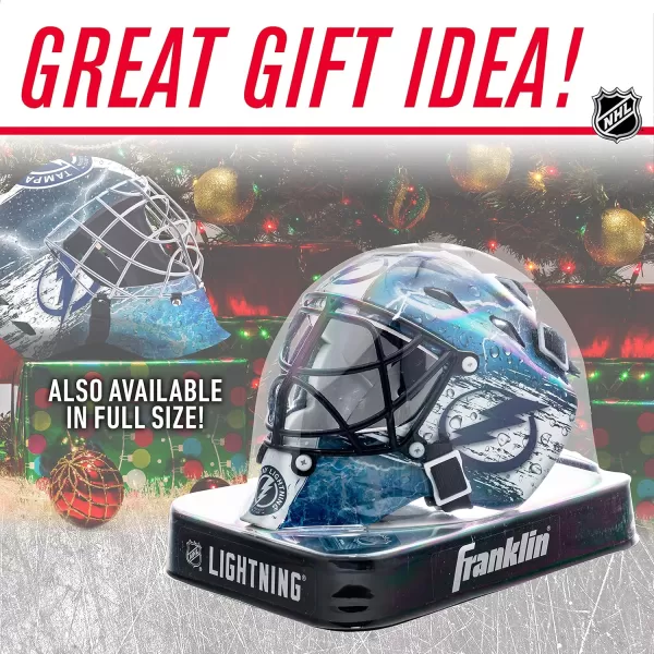 Franklin Sports NHL Team Logo Mini Hockey Goalie Mask with Case  Collectible Goalie Mask with Official NHL Logos and ColorsTampa Bay Lightning