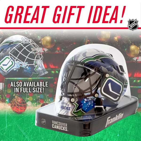 Franklin Sports NHL Team Logo Mini Hockey Goalie Mask with Case  Collectible Goalie Mask with Official NHL Logos and ColorsVancouver Canucks