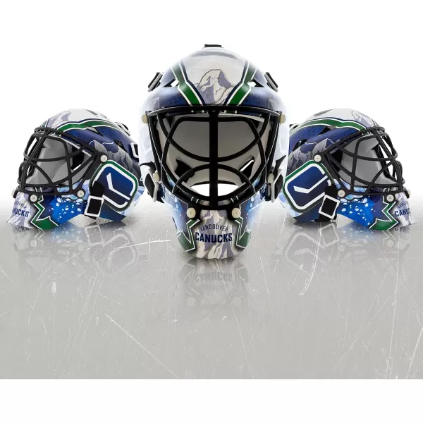 Franklin Sports NHL Team Logo Mini Hockey Goalie Mask with Case  Collectible Goalie Mask with Official NHL Logos and ColorsVancouver Canucks