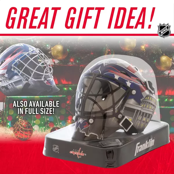 Franklin Sports NHL Team Logo Mini Hockey Goalie Mask with Case  Collectible Goalie Mask with Official NHL Logos and ColorsWashington Capitals
