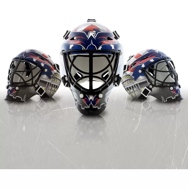 Franklin Sports NHL Team Logo Mini Hockey Goalie Mask with Case  Collectible Goalie Mask with Official NHL Logos and ColorsWashington Capitals