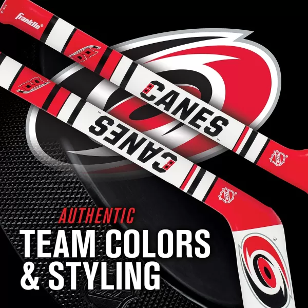 Franklin Sports NHL Team Mini Soft Hockey Stick Set  NHL Team Soft Foam Mini Hockey Stick and Ball  Great Toy for KidsCarolina Hurricanes