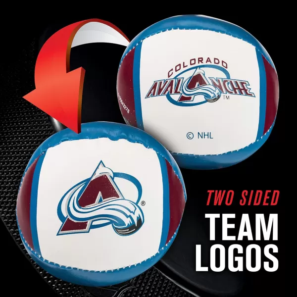 Franklin Sports NHL Team Mini Soft Hockey Stick Set  NHL Team Soft Foam Mini Hockey Stick and Ball  Great Toy for KidsColorado Avalanche