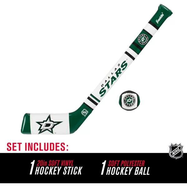 Franklin Sports NHL Team Mini Soft Hockey Stick Set  NHL Team Soft Foam Mini Hockey Stick and Ball  Great Toy for KidsDallas Stars
