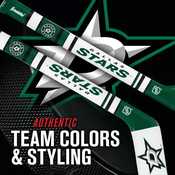 Franklin Sports NHL Team Mini Soft Hockey Stick Set  NHL Team Soft Foam Mini Hockey Stick and Ball  Great Toy for KidsDallas Stars